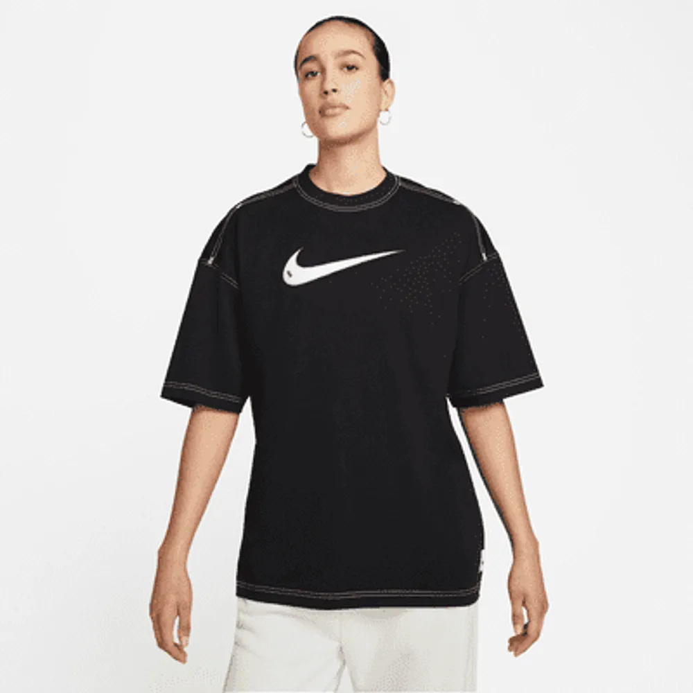 Nike Sportswear Essential Women's Cropped Logo T-Shirt - MEDIUM OLIVE/PALE  IVORY
