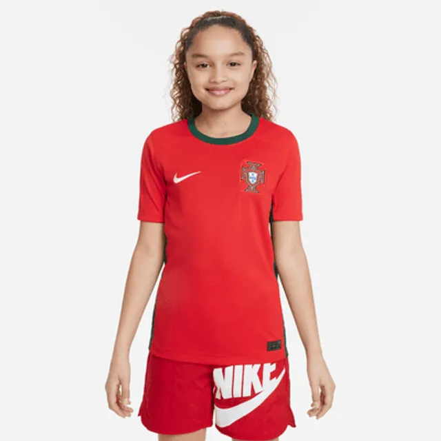 Nike 2022-23 Portugal Women's Stadium Home Jersey - Red-Green in 2023