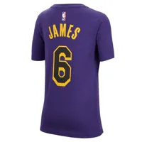 LeBron James Los Angeles Lakers Statement Edition Big Kids' (Boys') Jordan NBA T-Shirt. Nike.com