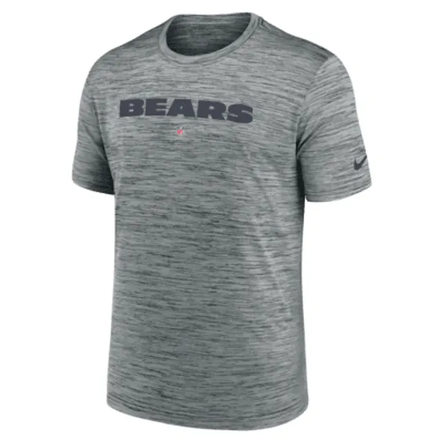 Men's Nike Orange/Navy Chicago Bears Fan Gear Colorblock Tri-Blend T-Shirt