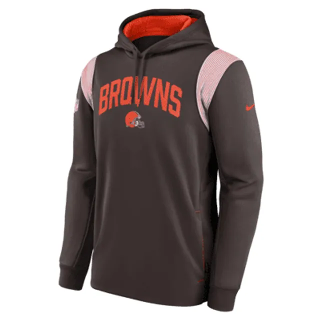 Men's Nike Orange Chicago Bears Sideline Athletic Stack Performance Pullover Hoodie