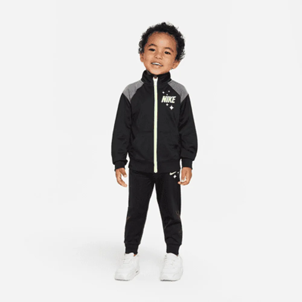All Black Tracksuit Set In Tricot