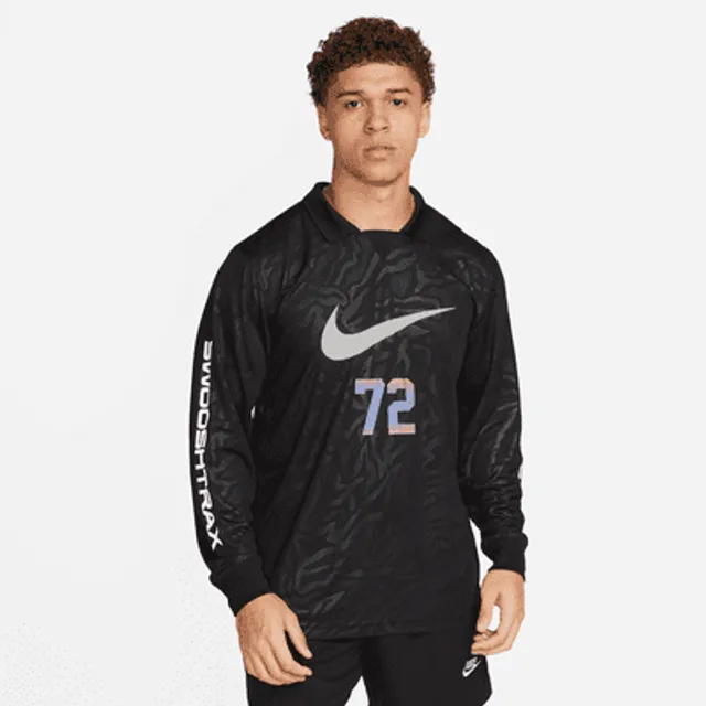 Men's Nike Stock Dri-Fit LS Game Top L / TM Blue Grey/Tm Dark Green/White