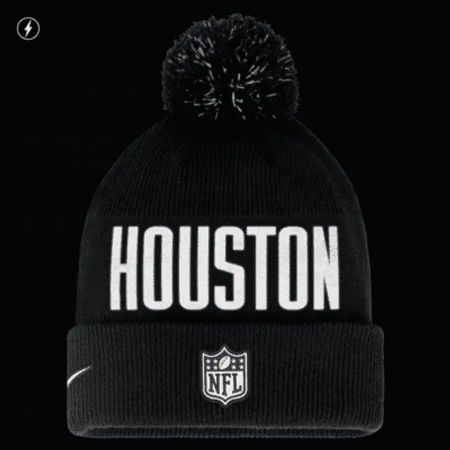 NFL Logo Shine Black Bobble Beanie Hat