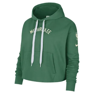 Milwaukee Bucks Courtside City Edition Women's Nike NBA Fleece Pullover Hoodie. Nike.com