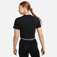 Nike Pro Dri-FIT Women's Short-Sleeve Cropped Graphic Training Top. Nike.com