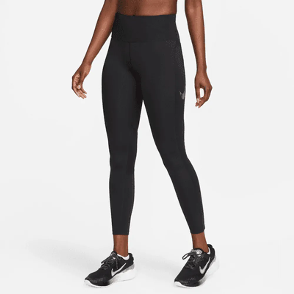 Nike Women's Air Fast Mid-rise 7/8 Running Leggings With Pockets In Green