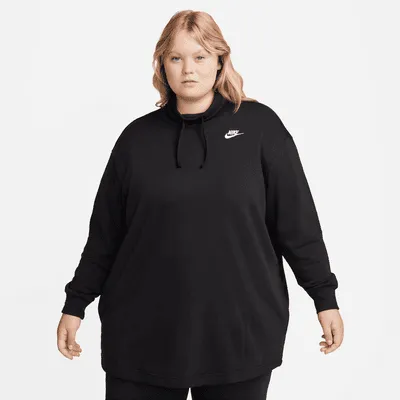 Nike Sportswear Club Fleece Women's Oversized Mock-Neck Sweatshirt (Plus Size). Nike.com
