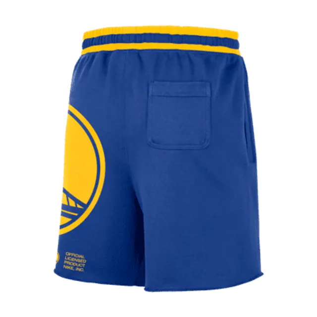 Nike Golden State Warriors Fleece Shorts Mens Shorts Blue Yellow