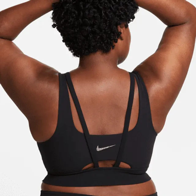 Nike Swoosh Women's Medium-Support Non-Padded Futura Graphic Sports Bra  (Plus Size) 1X