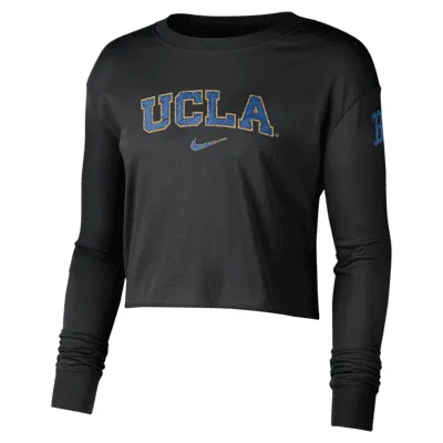 Nike College (UCLA) Women's Cropped Long-Sleeve T-Shirt. Nike.com