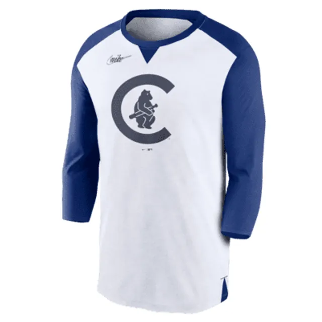 Chicago Cubs White Color Bar Long Sleeve T-Shirt by Nike