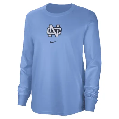 UNC Women's Nike College Crew-Neck Long-Sleeve T-Shirt. Nike.com