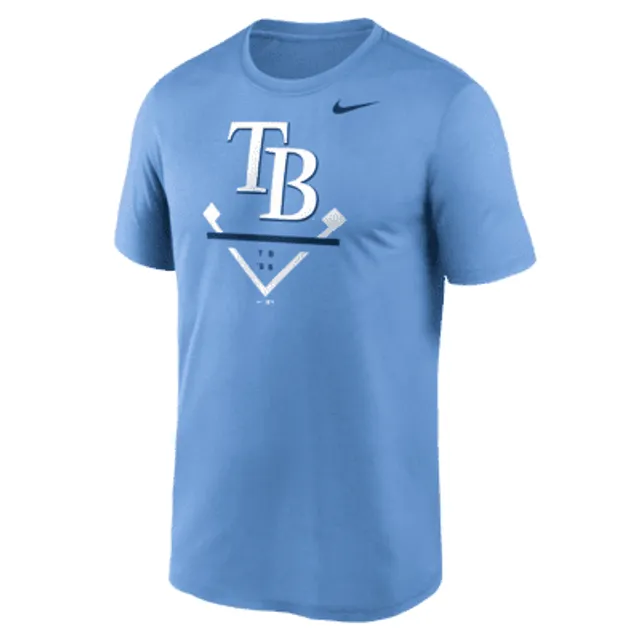 Men's Under Armour Gray/Navy Tampa Bay Rays Baseball 3/4-Sleeve Tri-Blend T- Shirt