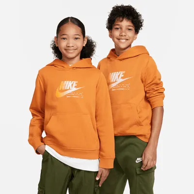 Nike Sportswear Club Fleece Big Kids' Graphic Pullover Hoodie. Nike.com