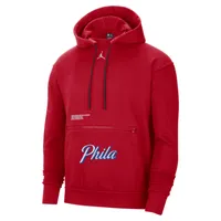 Philadelphia 76ers Courtside Statement Edition Men's Jordan NBA Fleece Pullover Hoodie. Nike.com