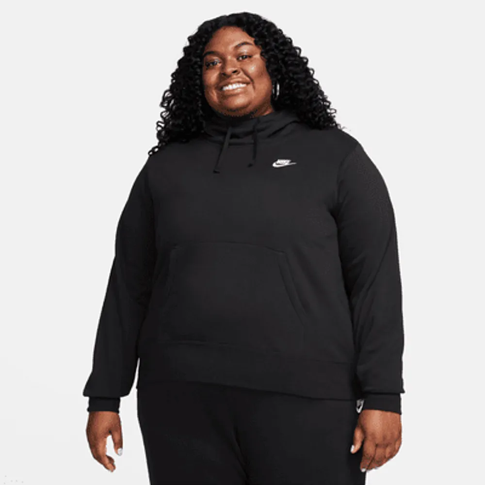 Nike Sportswear Club Fleece Women's Funnel-Neck Hoodie (Plus Size).  Nike.com