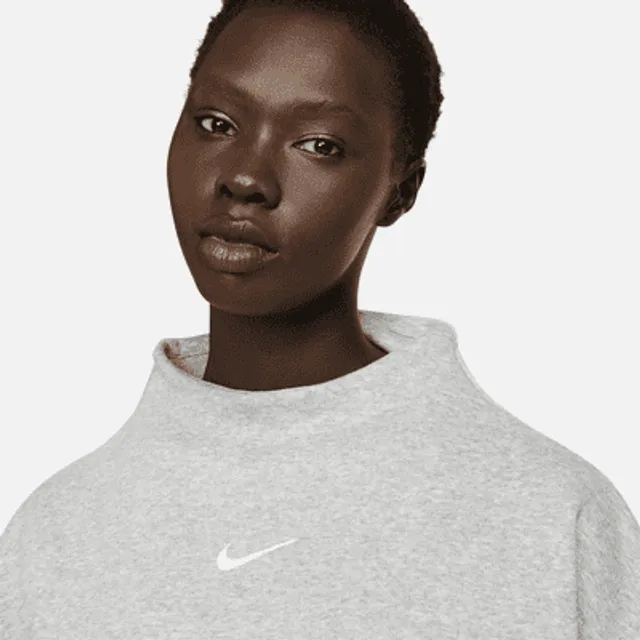 Nike Sportswear Phoenix Fleece Women's Over-Oversized Mock-Neck 3/4-Sleeve  Sweatshirt. UK