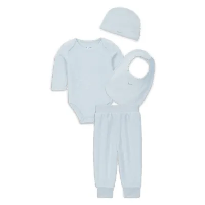 Nike 4-Piece Velour Embossed Swoosh Boxed Set Baby Bodysuit Set. Nike.com