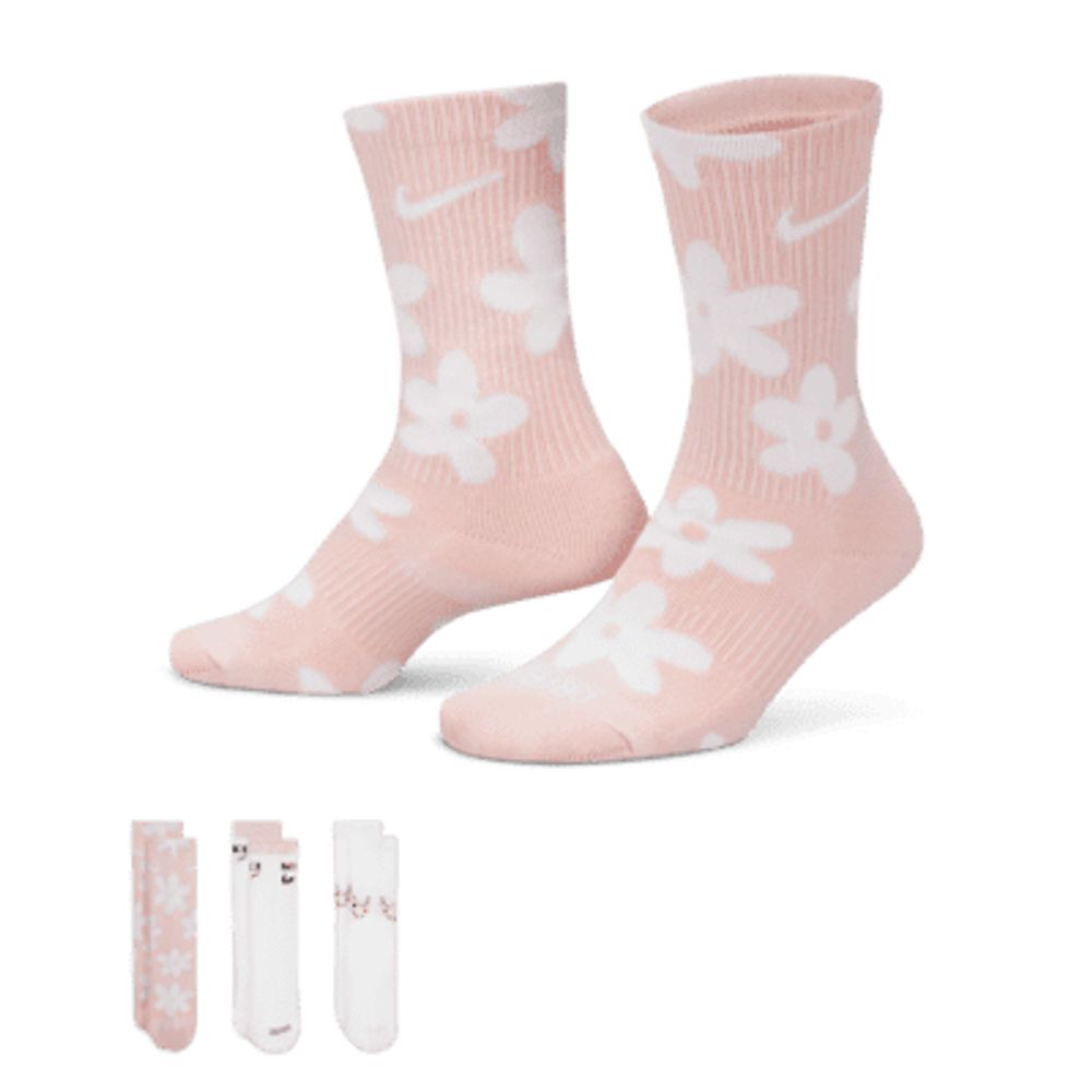 Chaussettes mi-mollet rembourrées Nike Everyday Plus pour Enfant (3 paires). FR