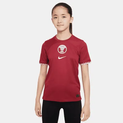 Qatar 2022/23 Stadium Home Big Kids' Nike Dri-FIT Soccer Jersey. Nike.com