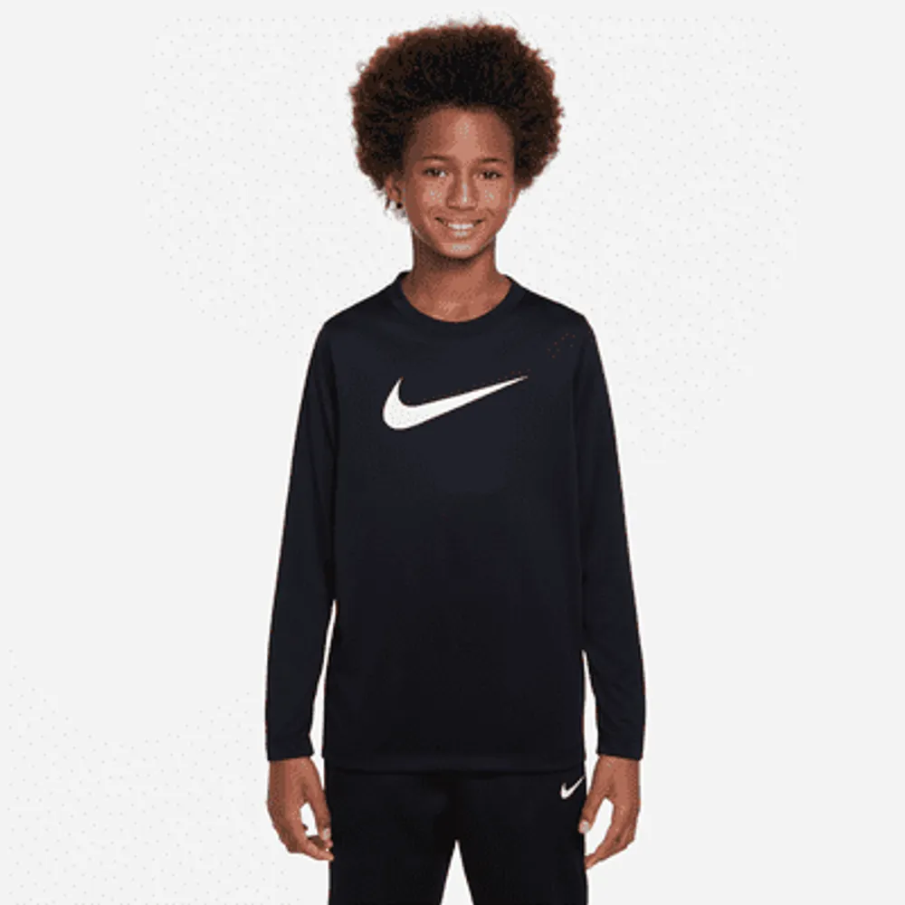 Nike Dri-FIT Legend Big Kids' (Boys') Long-Sleeve T-Shirt. Nike.com