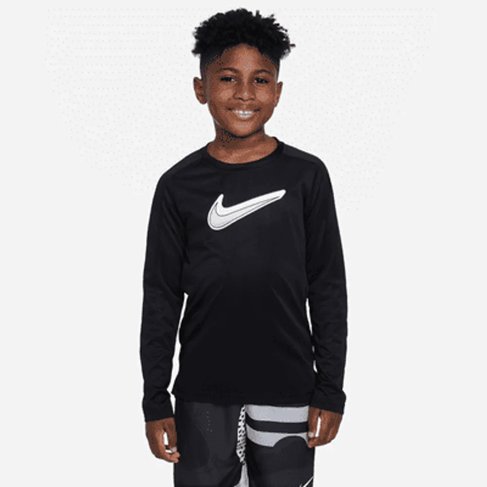 Nike Dri-FIT Performance Big Kids' (Boys') Long-Sleeve Training Top. Nike.com