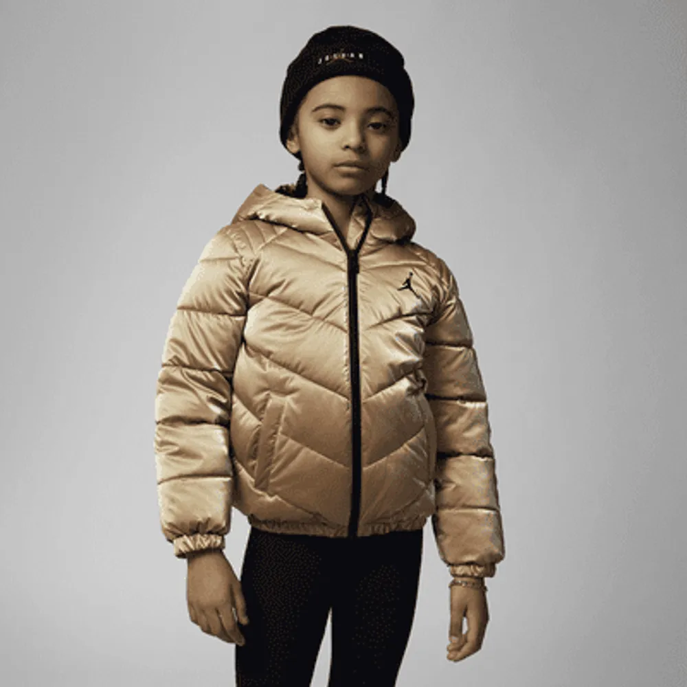 Jordan Shiny Chevron Quilting Jacket Little Kids' Jacket. Nike.com