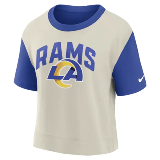 Nike Rewind (NFL Los Angeles Rams) Women's Ringer T-Shirt.