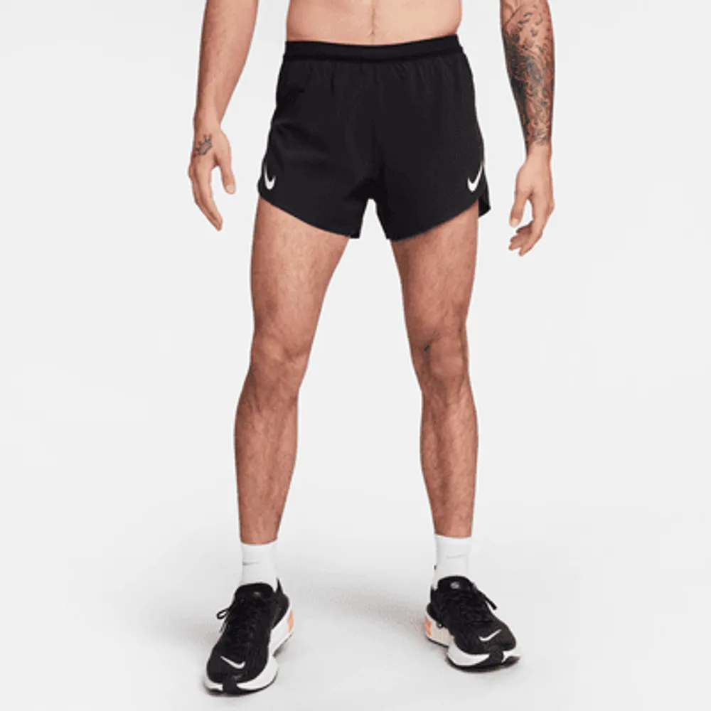 Nike, AeroSwift Men's 2 Brief-Lined Running Shorts, Black