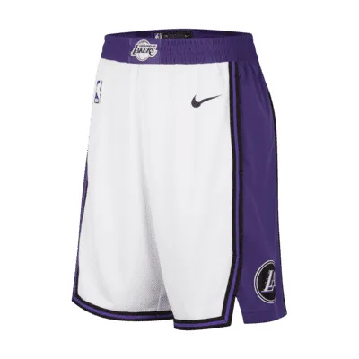 Los Angeles Lakers City Edition Men's Nike Dri-FIT NBA Swingman Shorts. Nike.com