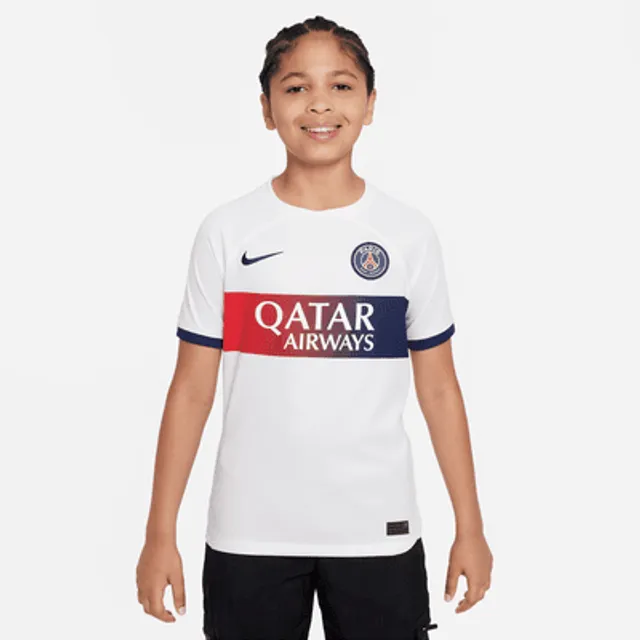 Kylian Mbappe Paris Saint-Germain 2023/24 Stadium Away Big Kids' Nike  Dri-FIT Soccer Jersey.