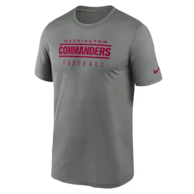 Nike Men's Dri-Fit Sideline Velocity (NFL Washington Commanders) T-Shirt in Grey, Size: Small | 00O506G9E-0BO