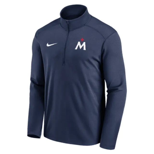 Nike Men's Atlanta Braves Red Logo Pacer Half Zip Jacket