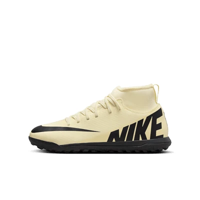 Nike Jr. Mercurial Superfly 9 Club Little/Big Kids’ Turf High-Top Soccer Shoes. Nike.com