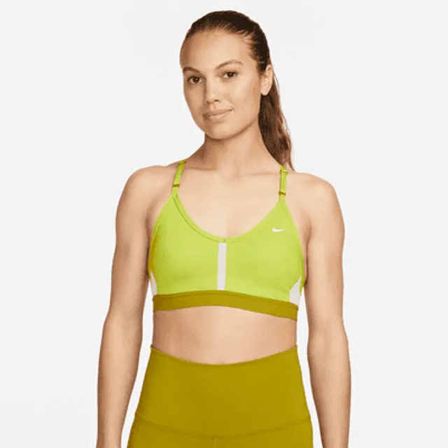 Nike Dri-FIT Women's Sports Bra - Bright Cactus/White