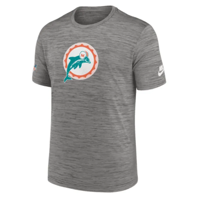 Miami Dolphins Volt Men's Nike Dri-FIT NFL Long-Sleeve T-Shirt.