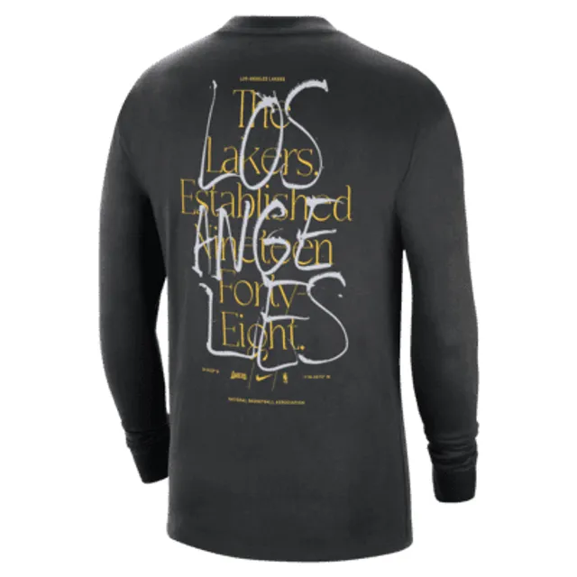 Nike Los Angeles Lakers Courtside Nba T-shirt in Black for Men