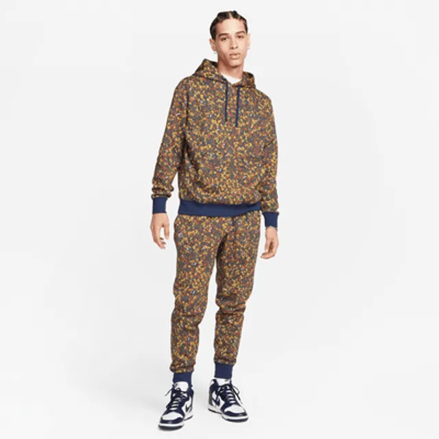 Nike Sportswear Club Fleece Grey Black Leopard Print Hoodie Cheetah Camo  Men S 