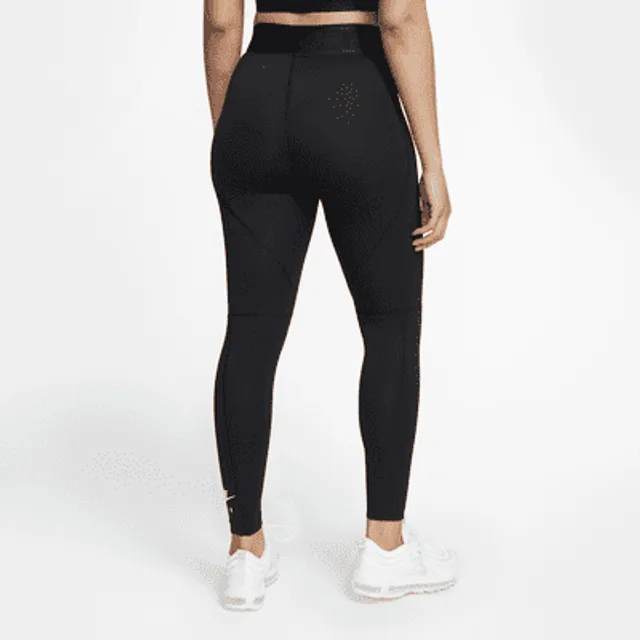 Nike Sportswear Women's Nike Air High-Waisted Tights / Leggings -  Black/Dark Smoke Grey/White