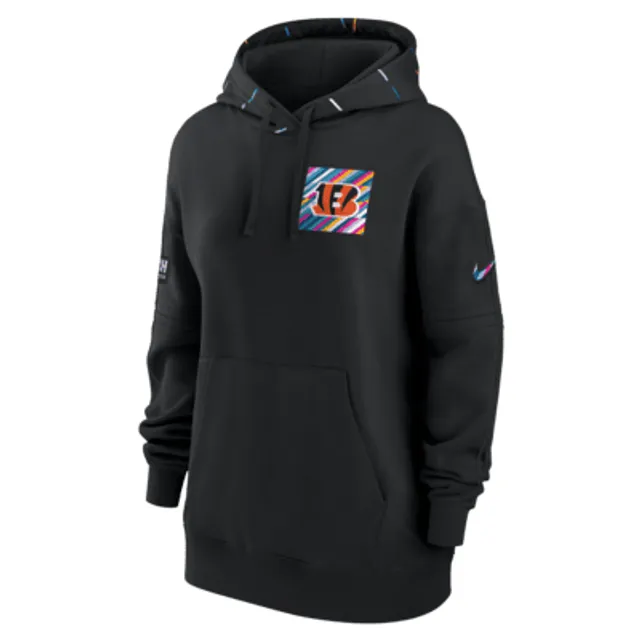 Nike Women's Sideline Club (NFL Cincinnati Bengals) Pullover Hoodie in Black, Size: Large | 00MW00A9A-E7V