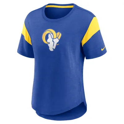 Nike Women's Fashion Prime Logo (NFL Los Angeles Rams) T-Shirt Blue