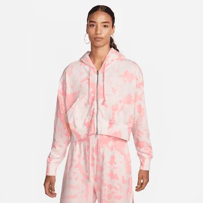 Nike Sportswear Women's Full-Zip Jersey Cloud-Dye Hoodie. Nike.com