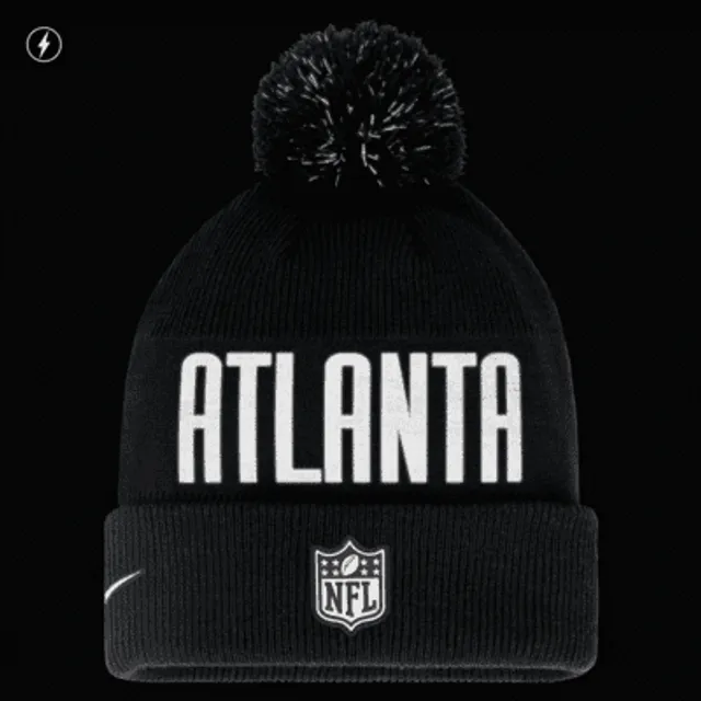 New Era Black Atlanta Falcons Repeat Cuffed Knit Hat with Pom