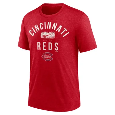 Cincinnati Reds Nike Rewind 3/4-Sleeve T-Shirt - White/Red