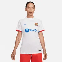 Women's Nike White Barcelona 2023/24 Away Replica Jersey Size: Small