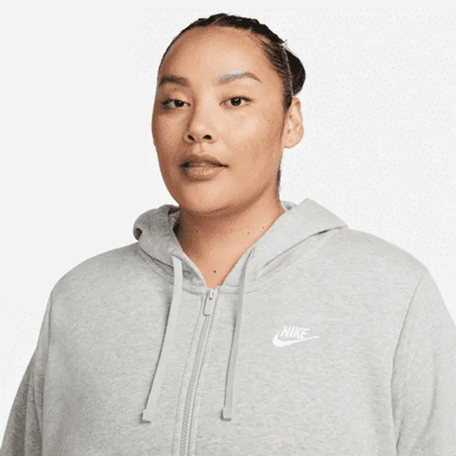 Women's Sportswear Club Fleece Full Zip Hoodie, Plus Size from Nike