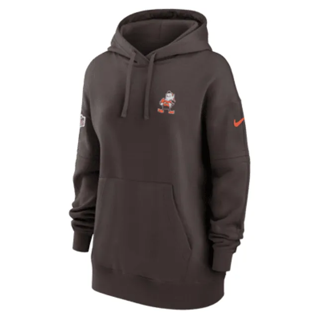 Men's Nike Therma Crucial Catch (NFL Cleveland Browns) Pullover Hoodie in Black, Size: 2XL | NS5700AZU8-8UP