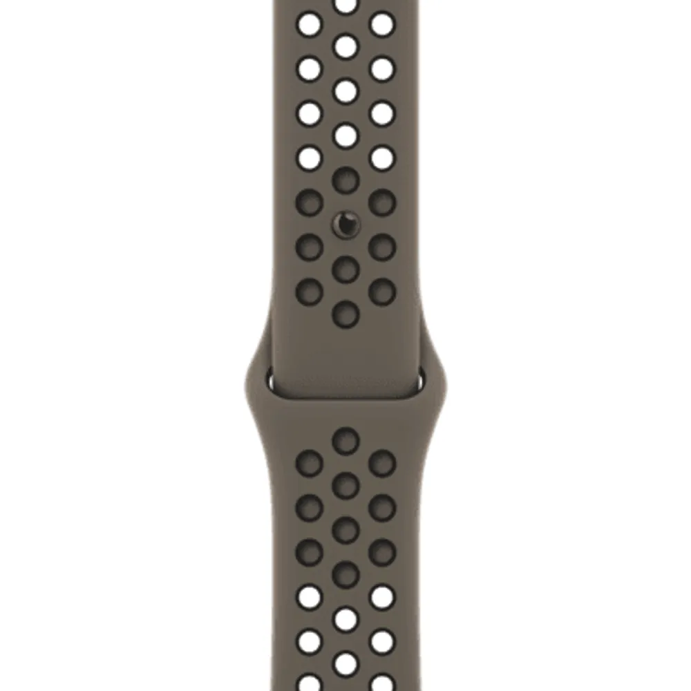 45mm Olive Gray/Black Nike Sport Band - S/M. Nike.com