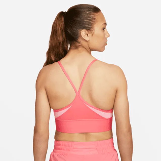 Nike Pro Indy Plunge Womens Medium Support Padded Sports Bra Playful Pink,  £36.00